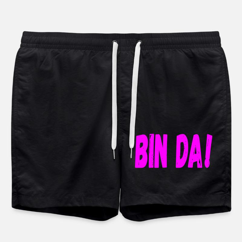 BIN DA - SELBSTSICHERHEIT - Badeshorts - Schwarz