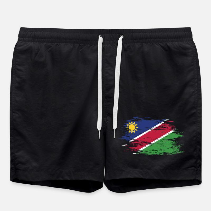 Drapeau de la Namibie utilisé - Short de bain - noir