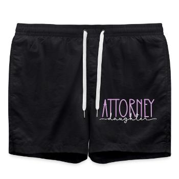 Lawyer Proud Daughter Cute Gift - Swim Trunks - black - Front - AI Model Male 185 light (185cm)