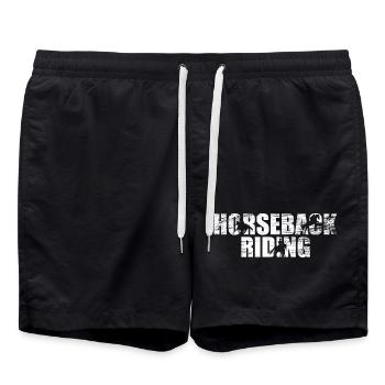 Horseback Riding - Swim Trunks - black - Front - AI Model Male 185 light (185cm)