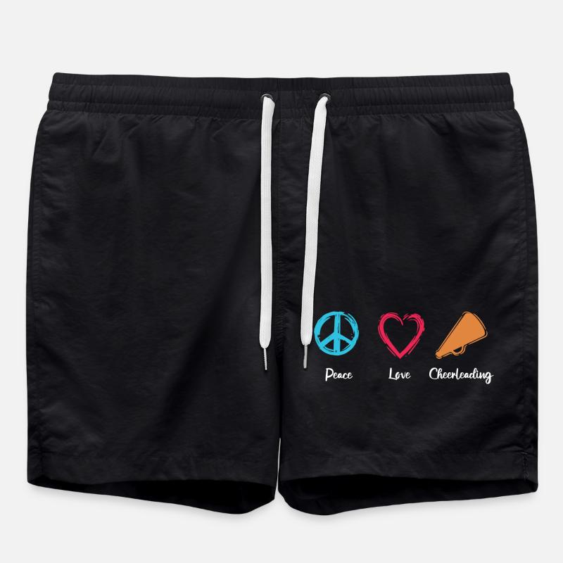 Peace Love Cheerleading - Short de bain - noir