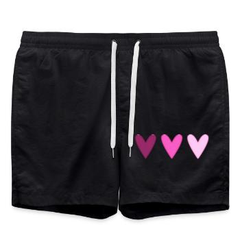 COEUR. MERCI. MAÎTRESSE. MAÎTRE. MERCI MAÎTRESSE. - Short de bain - noir - Devant - AI Model Male 185 light (185cm)