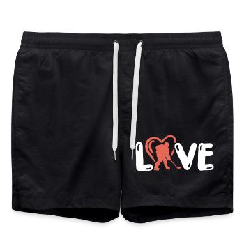 Eishockey Eishockeyspieler - Badeshorts - Schwarz - Vorne - AI Model Male 185 light (185cm)