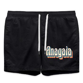 Idée cadeau vintage rétro t-shirt Anagaia t-shirt - Short de bain - noir - Devant - AI Model Male 185 light (185cm)