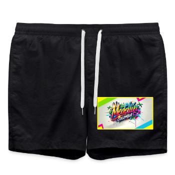 Medellin Kolumbien Graffiti Design - Badeshorts - Schwarz - Vorne - AI Model Male 185 light (185cm)