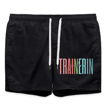 Trainerin Judo Judotrainer Kampfsport Geschenk - Badeshorts - Schwarz - Vorne - AI Model Male 185 light (185cm)