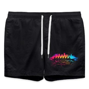 Équipe d’aviron Splotch - Short de bain - noir - Devant - AI Model Male 185 light (185cm)