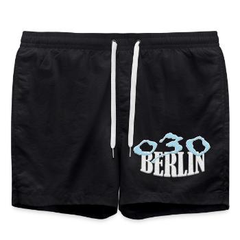 Berlin 030 Chemise exclusive - Short de bain - noir - Devant - AI Model Male 185 light (185cm)