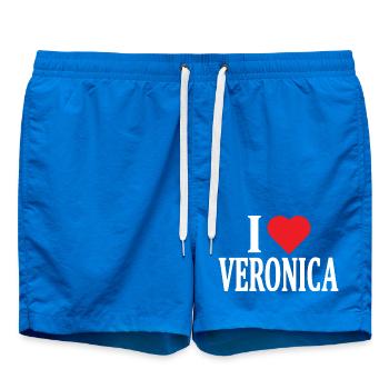 t-shirt I love Veronica t-shirt idée cadeau - Short de bain - cobalt blue - Devant