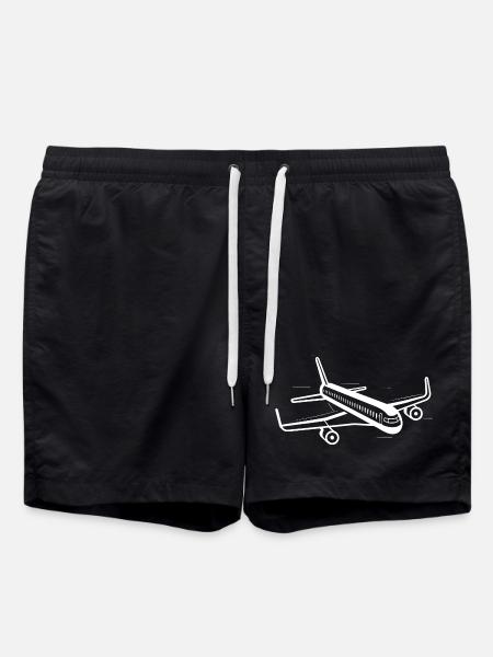 Dessin d’avion - Short de bain - noir