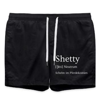 Shetty - Schelm im Pferdekostüm - Badeshorts - Schwarz - Vorne - AI Model Male 185 light (185cm)
