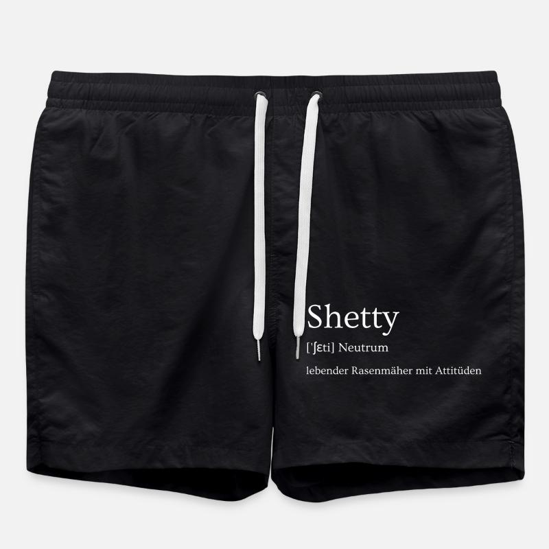 Shetty - lebender Rasenmäher mit Attitüden - Badeshorts - Schwarz