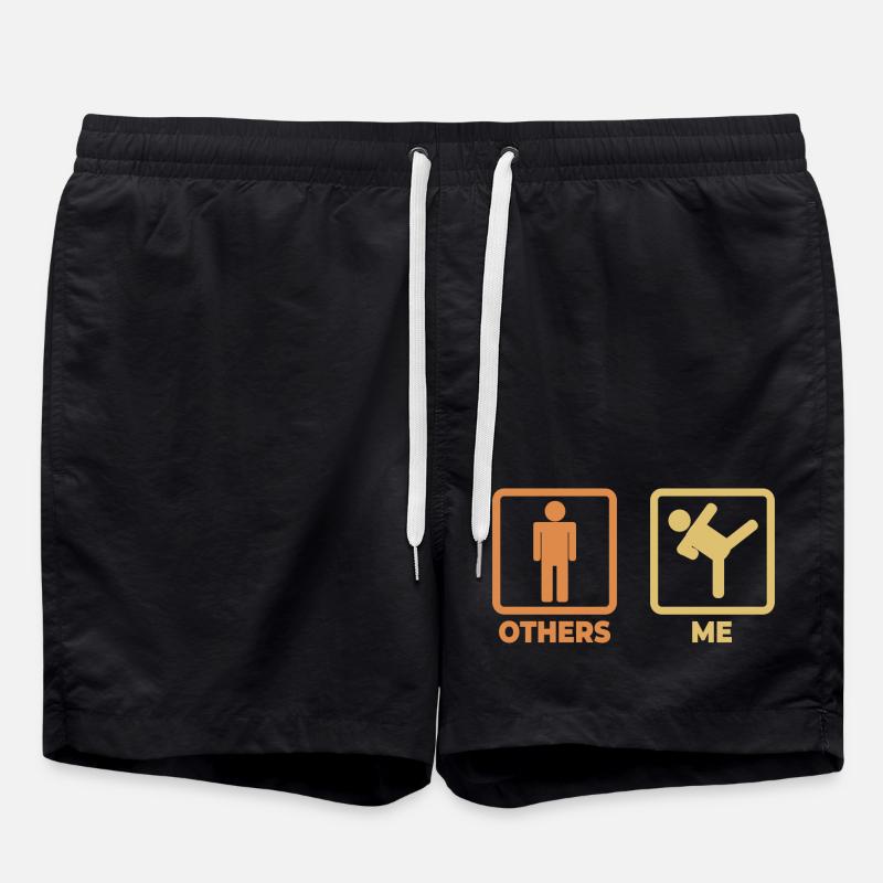 Figurines de karaté - Short de bain - noir