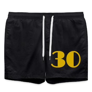 30. 30 ANS. 30e ANNIVERSAIRE. ANNIVERSAIRE 30 ANS. - Short de bain - noir - Devant - AI Model Male 185 light (185cm)