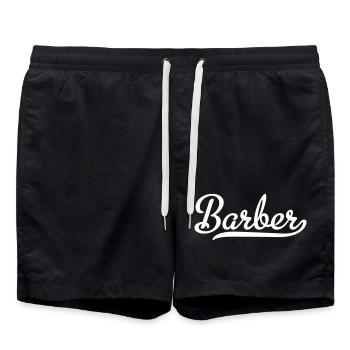 Barber - Swim Trunks - black - Front - AI Model Male 185 light (185cm)