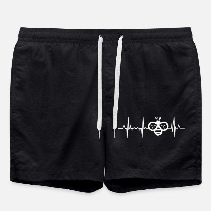 Beekeeper heartbeat - Swim Trunks - black