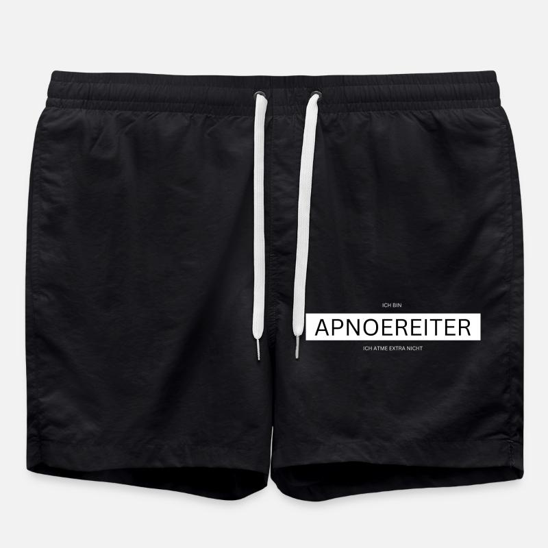ApnoReiter: Atemloses Statement - Badeshorts - Schwarz