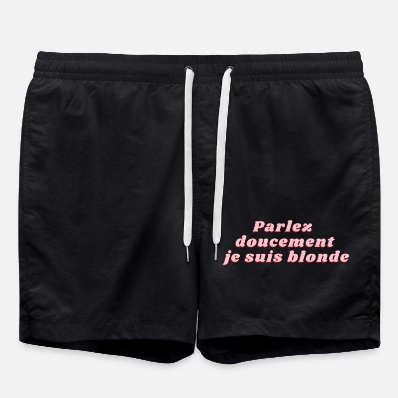 parlez doucement je suis blonde - Short de bain - noir
