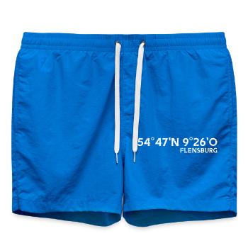 Flensburg Koordinaten Souvenir - Badeshorts - Cobalt blue - Vorne