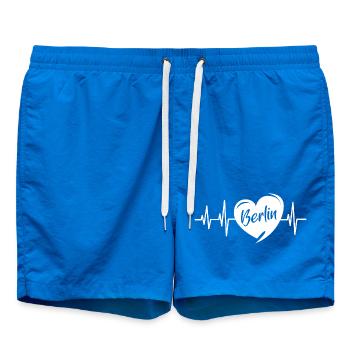 Herzschlag Berlin Liebe Herz Hauptstadt Logo icon - Badeshorts - Cobalt blue - Vorne
