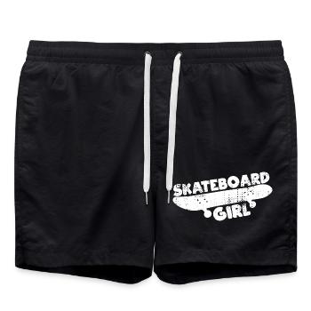 Skateboard Girl - Swim Trunks - black - Front - AI Model Male 185 light (185cm)