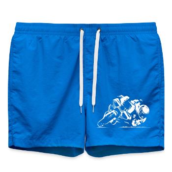 Motorrad Supersport Racing Moto hanging off Symbol - Badeshorts - Cobalt blue - Vorne
