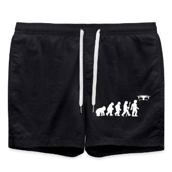 Drohnenpilot Evolution Quadrocopter - Badeshorts - Schwarz - Vorne - AI Model Male 185 light (185cm)