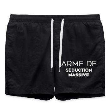 Armure de Séduction Massive - Short de bain - noir - Devant - AI Model Male 185 light (185cm)