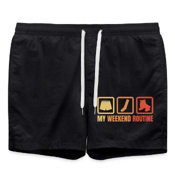 Week-end avec patins à roulettes - Short de bain - noir - Devant - AI Model Male 185 light (185cm)