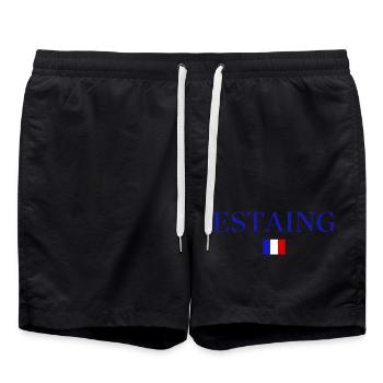 ESTAING-Flag France - Swim Trunks - black - Front - AI Model Male 185 light (185cm)