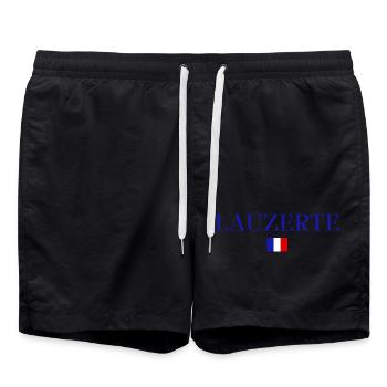 LAUZERTE-French Flag Design. - Swim Trunks - black - Front - AI Model Male 185 light (185cm)