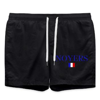 NOYERS-French Flag Design - Swim Trunks - black - Front - AI Model Male 185 light (185cm)