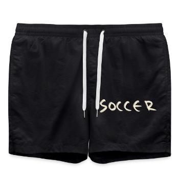 Soccer - Badeshorts - Schwarz - Vorne - AI Model Male 185 light (185cm)