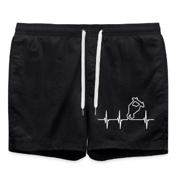 Battement de cœur du skateur - Short de bain - noir - Devant - AI Model Male 185 light (185cm)