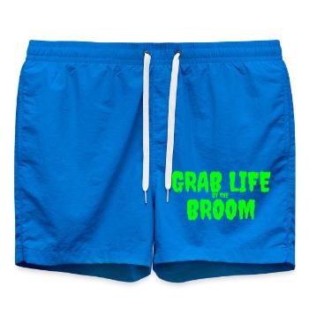 Grab Life by the Broom Design graphique - Short de bain - cobalt blue - Devant