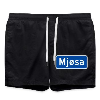 Lac Mjøsa - Short de bain - noir - Devant - AI Model Male 185 light (185cm)