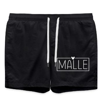 Malle Mallorca - Badeshorts - Schwarz - Vorne - AI Model Male 185 light (185cm)