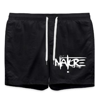 Nature Graffiti Police Logo Icône Icône extérieure - Short de bain - noir - Devant - AI Model Male 185 light (185cm)