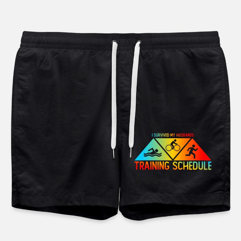 Triathlon suit - triathlete in training - Swim Trunks - black