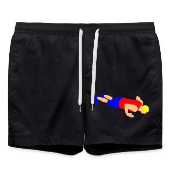 Press-up - Swim Trunks - black - Front - AI Model Male 185 light (185cm)