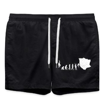 Evolution zur Abenteuer-Silhouette - Badeshorts - Schwarz - Vorne - AI Model Male 185 light (185cm)