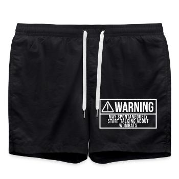 Wombat - Short de bain - noir - Devant - AI Model Male 185 light (185cm)