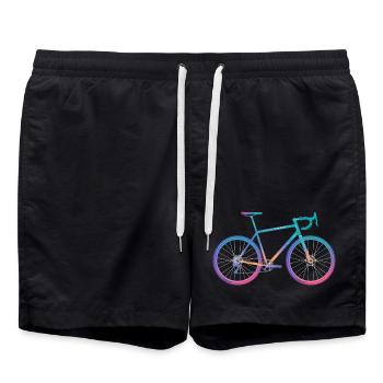 Gradient Radfahren Fahrrad Design - Badeshorts - Schwarz - Vorne - AI Model Male 185 light (185cm)