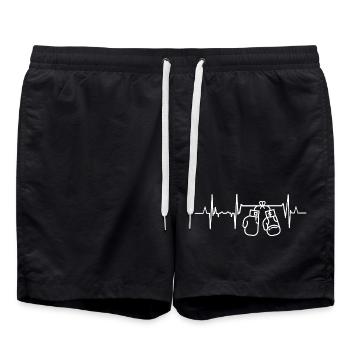 Battement de cœur de boxe - Short de bain - noir - Devant - AI Model Male 185 light (185cm)