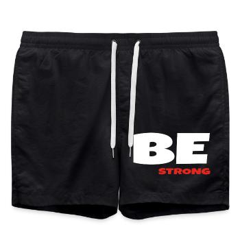 Sei stark - Badeshorts - Schwarz - Vorne - AI Model Male 185 light (185cm)