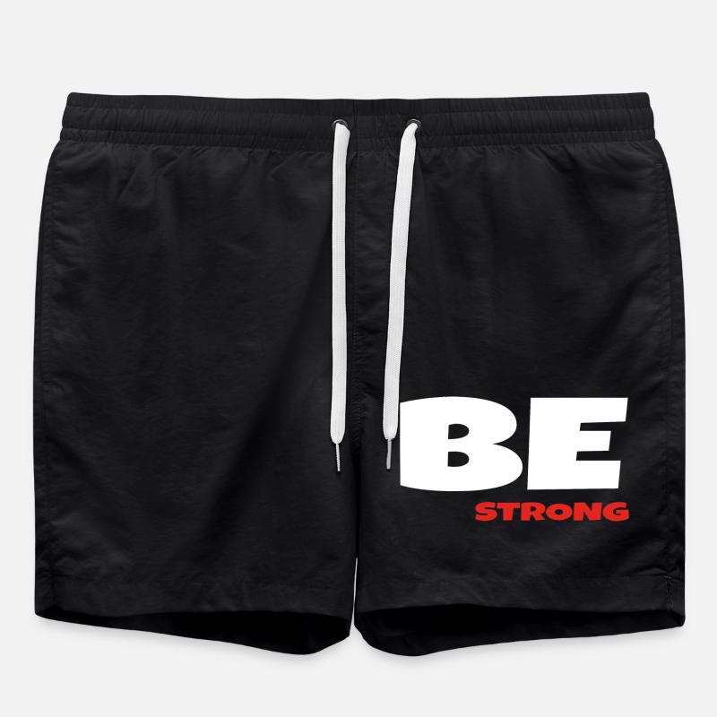 Be strong - Swim Trunks - black