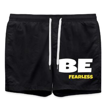Sei furchtlos - Badeshorts - Schwarz - Vorne - AI Model Male 185 light (185cm)