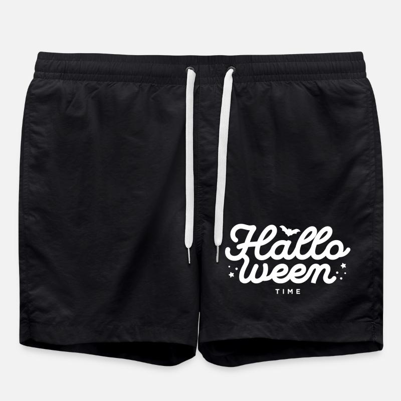 Halloween Night Bat Silhouette - Swim Trunks - black