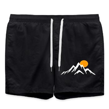 Der berg - Badeshorts - Schwarz - Vorne - AI Model Male 185 light (185cm)
