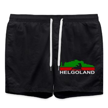Helgoland - Badeshorts - Schwarz - Vorne - AI Model Male 185 light (185cm)